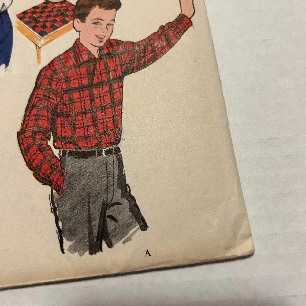 Vogue Vintage 1950's Pattern #2853 Boys‎ Sport Shirts Size Medium Neck 12.5-13